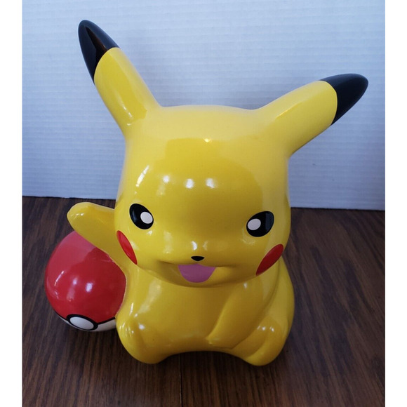 Pokemon Pikachu Bank 2017 Cermaic FAB NY Coin Bank NO Stopper Nintendo Gamefreak - Picture 5 of 10